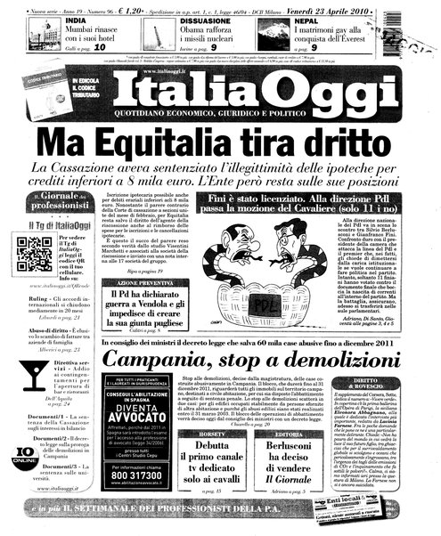 Italia oggi : quotidiano di economia finanza e politica